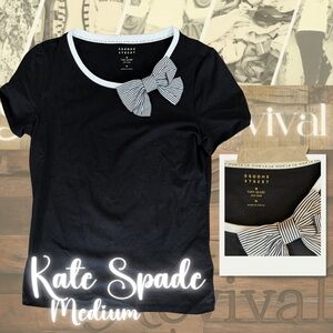 ‼️SOLD🎀 Kate Spade Broome Street Bow Tee – Women’s Medium
